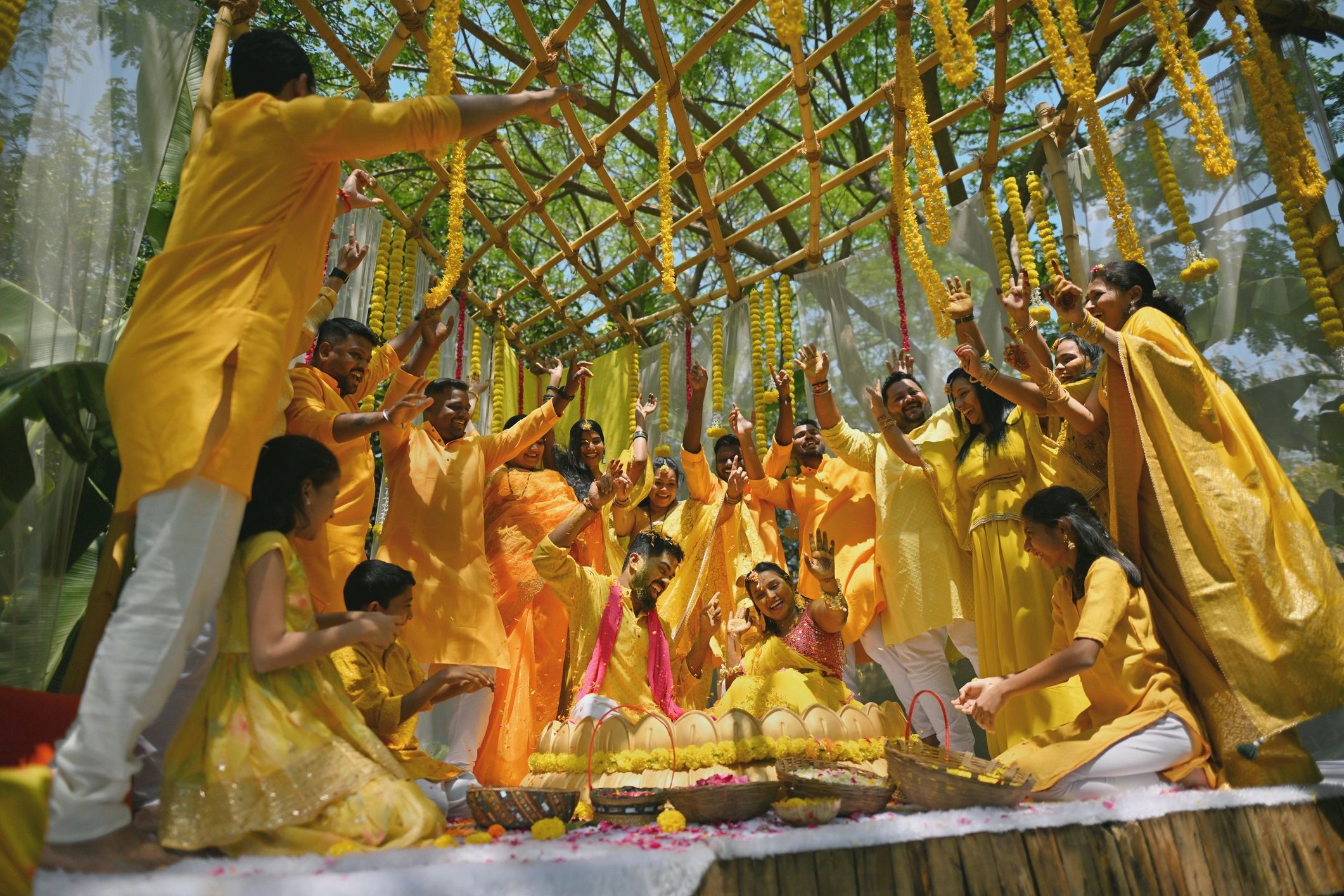 South Asian wedding event setup with premium decor elements
