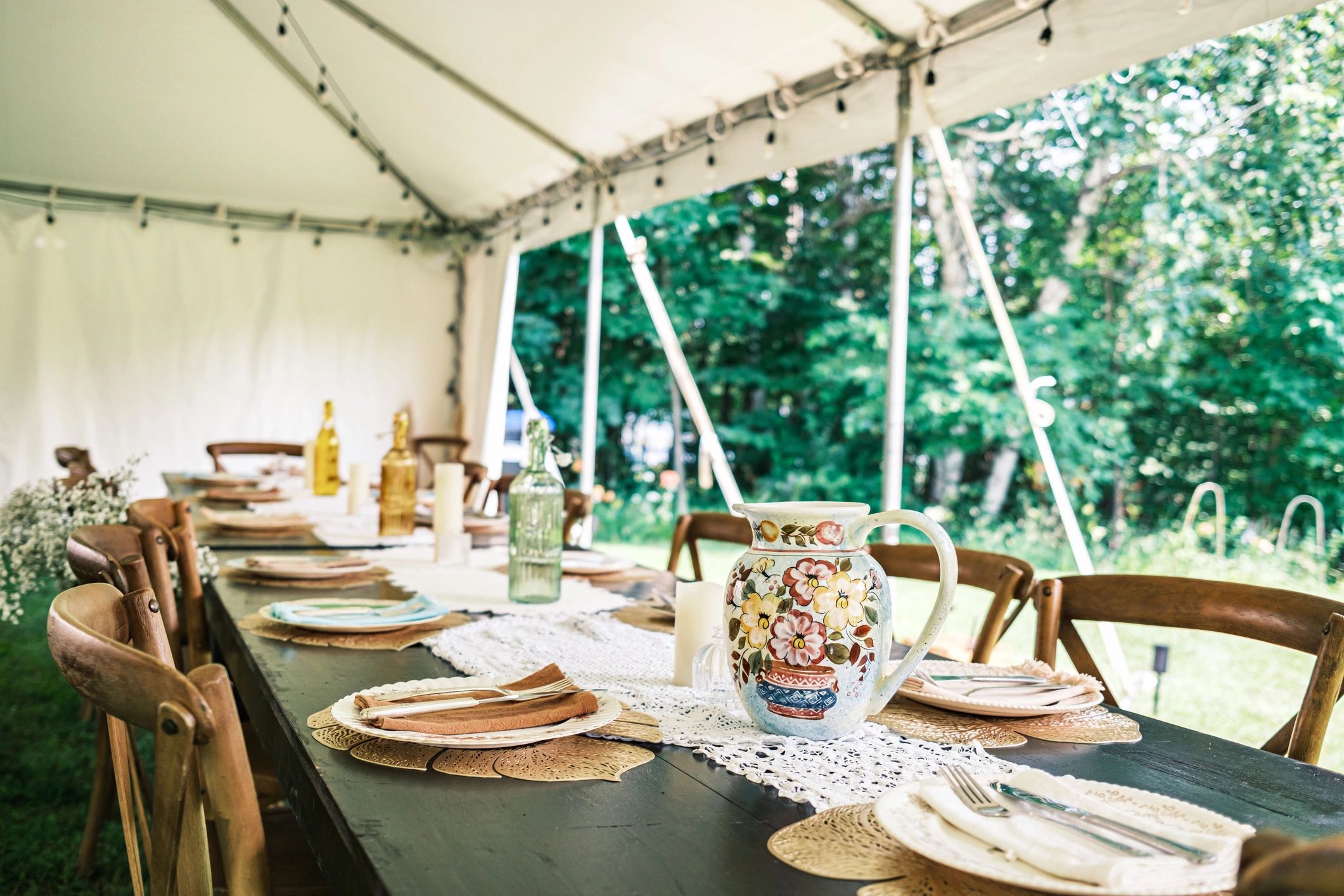 Elegant wedding reception decor details