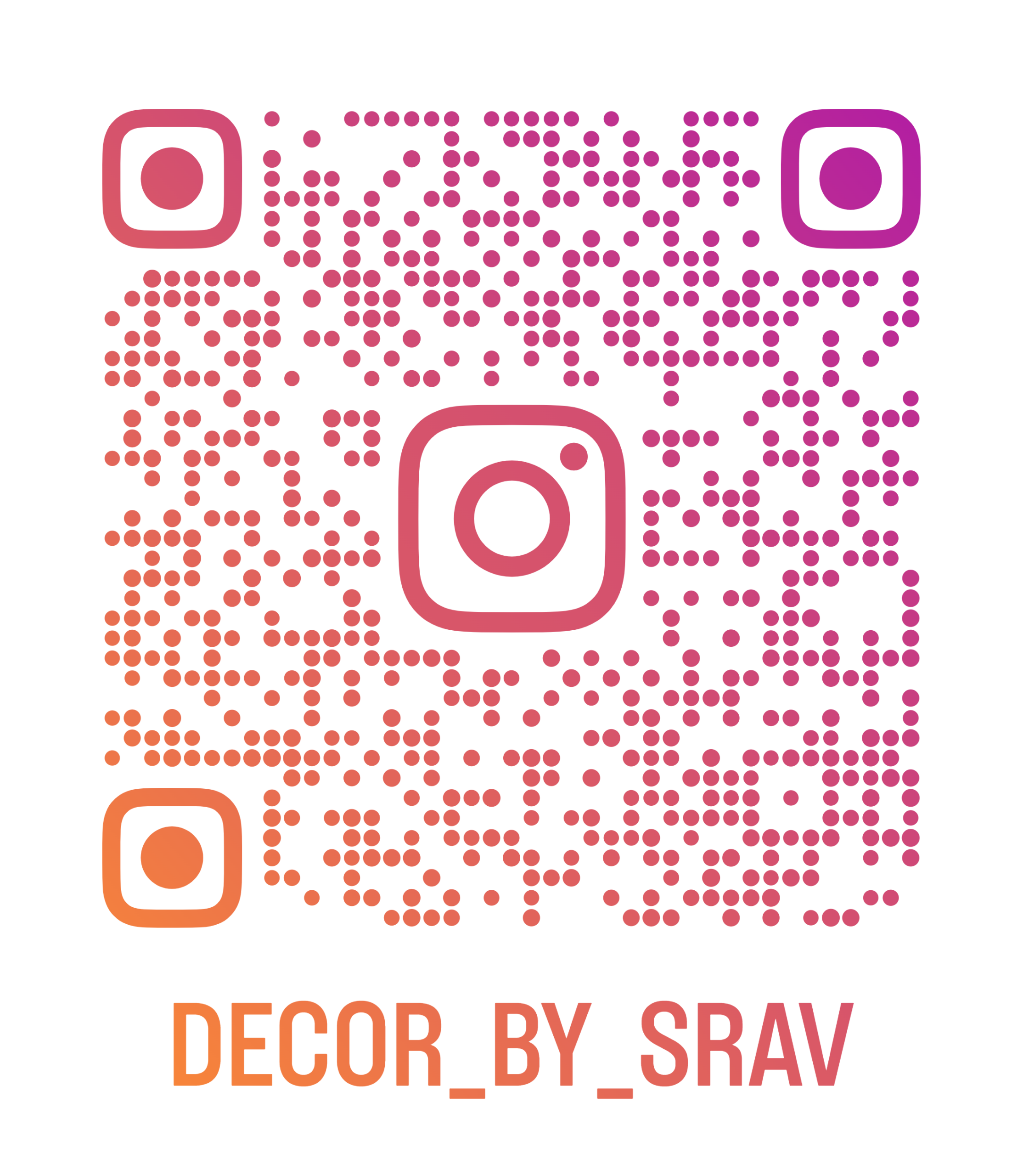 Instagram QR code for DecorbySrav